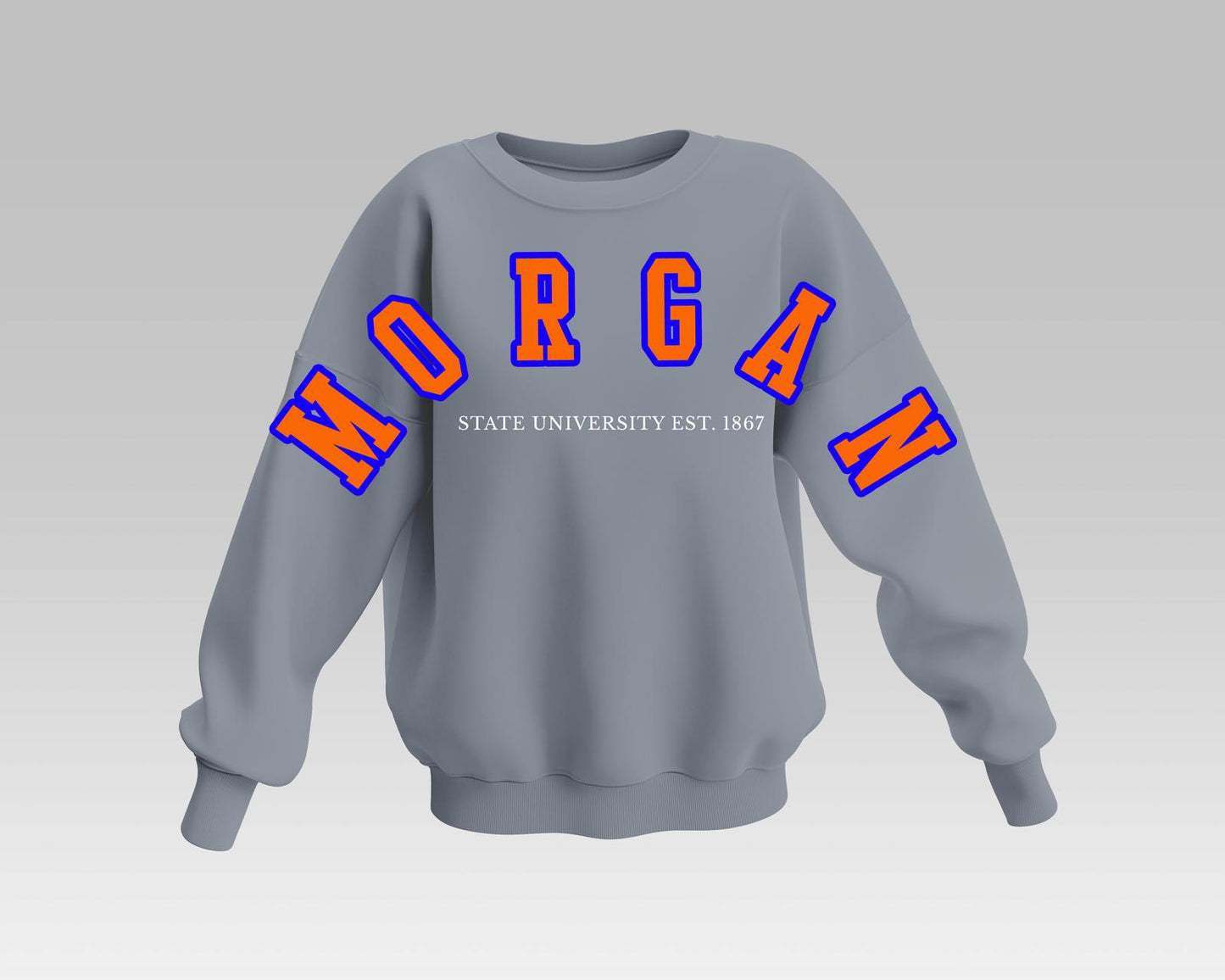 GRAY MORGAN STATE BADDIE FULL SWEATSHIRT